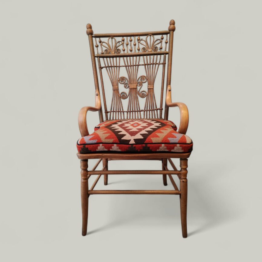 Sillon de haya y ratan frente