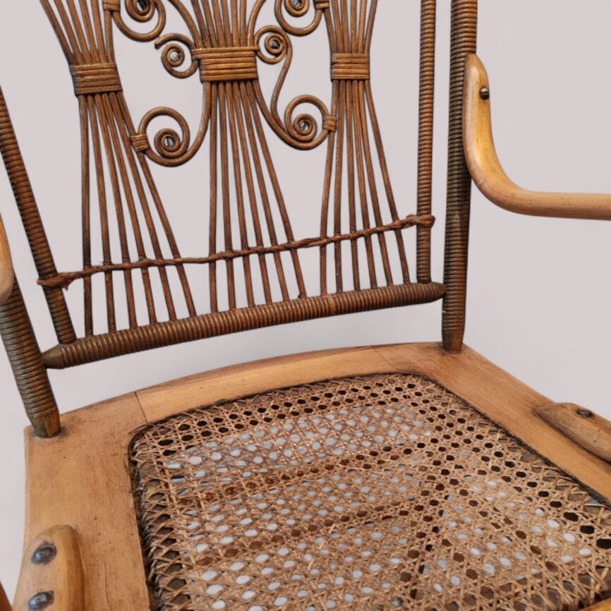 Sillon de haya y ratan zoom