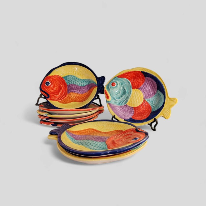 Set de Ocho Platos Para Pescado