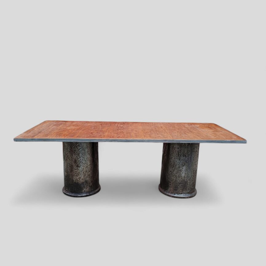 Mesa de Comedor Madera y Hierro