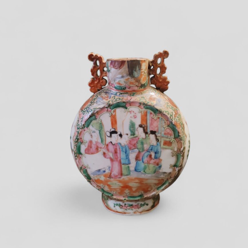 Pote Famille Vert de porcelana china.