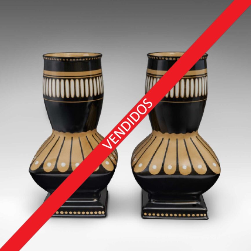 Par de potes Art Decó